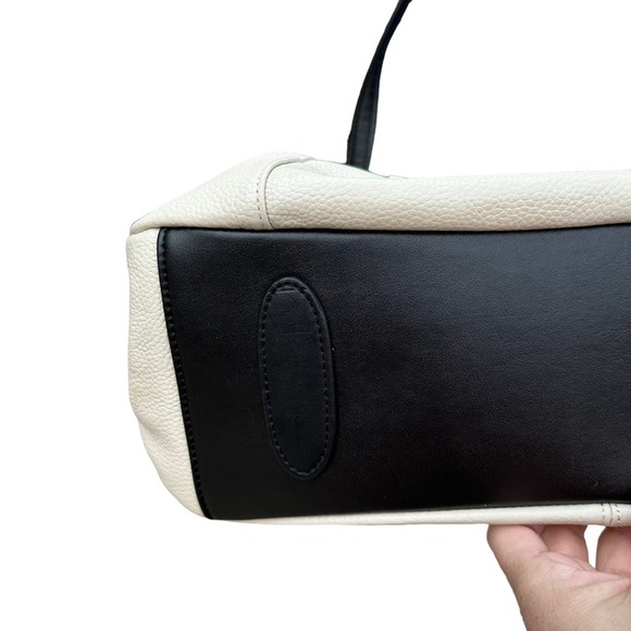 Cluci Leather Purse Womens Shoulder Bag Pebbled Leather White Smooth - Picture 9 of 15